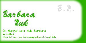 barbara muk business card